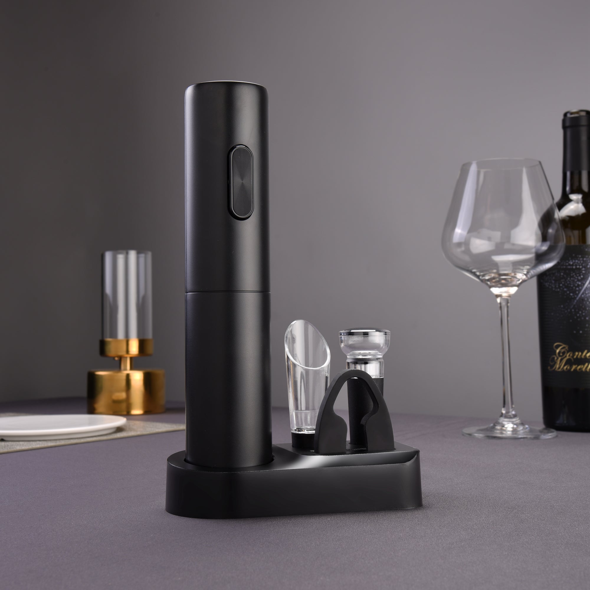 KLT VBGS-KB1-60201 5-in-1 Electric Wine Opener Set (Style A, Batteries Not Included) KLT VBGS-KB1-60201 5-in-1 Electric Wine Opener Set (Style A, Batteries Not Included)